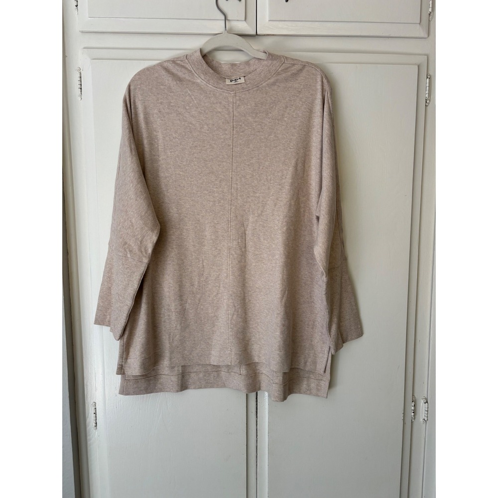 Pact Organic Cotton Relaxed Tunic Sweater Oatmeal Heather XS/S